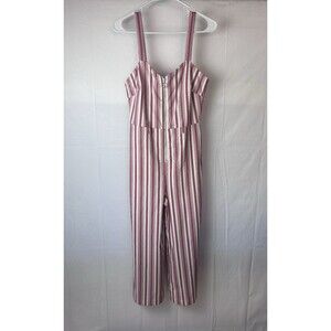 Romeo & Juliet Couture Womens Medium Jumpsuit Red & Ivory NWT